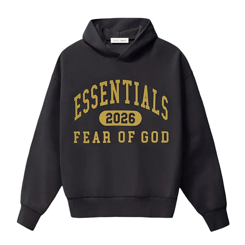 Fear of God ESSENTIALS Vintage Black Classic Fit Hoodie