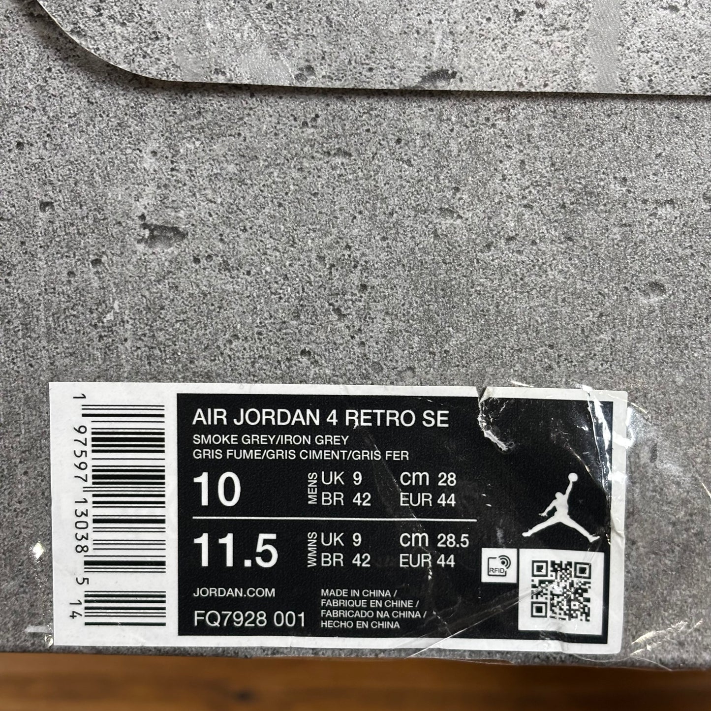 Jordan 4 Retro SE 'Wet Cement' (Used)