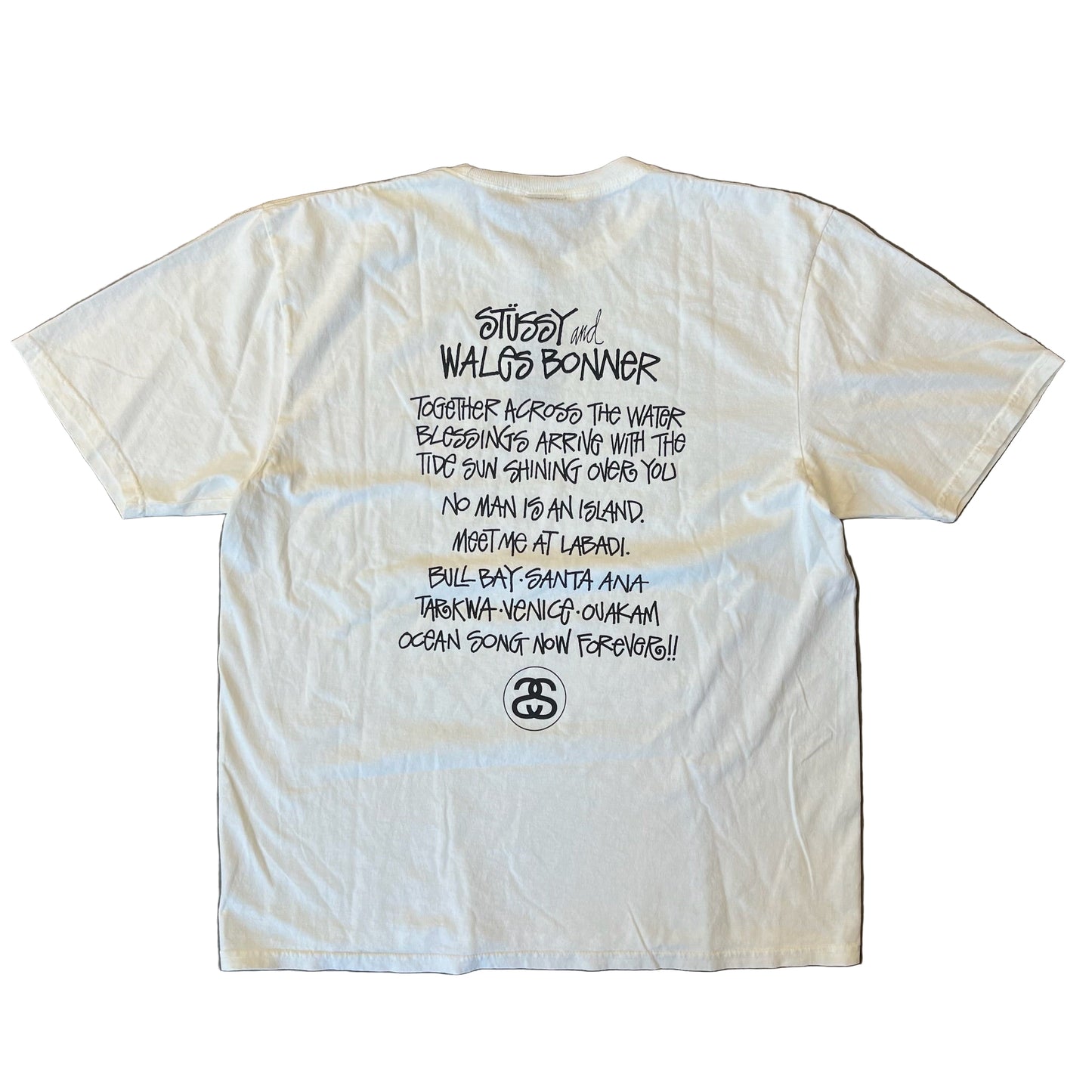 Stussy Wales Bonner Ocean Song Tee - Cream