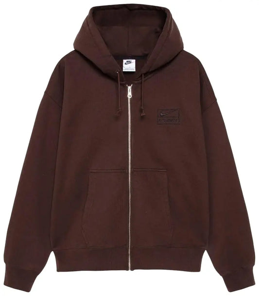 Stussy x Nike Stone Washed Fleece Zip Hoodie 'Dark Cinder'