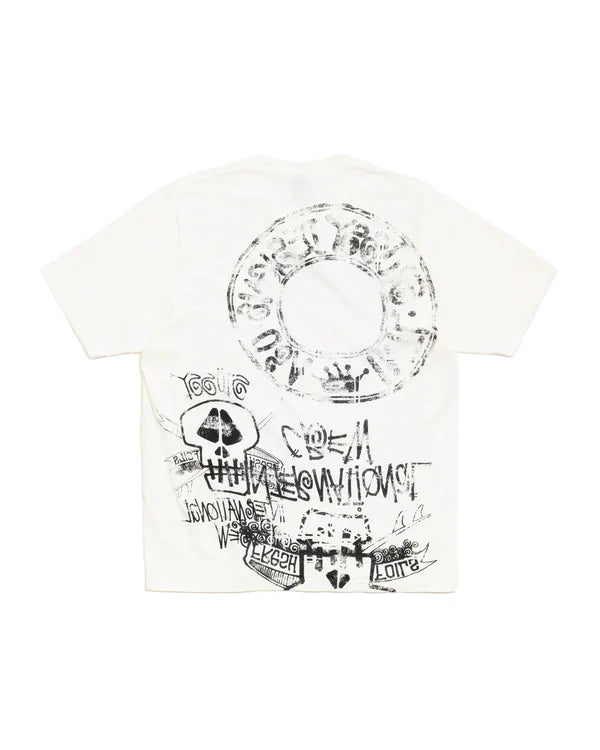 Large - Stussy Skulls Pigment Dyed Tee 'Natural'