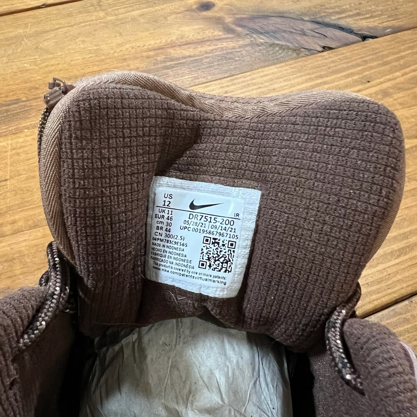 SIZE 12 - Travis Scott x Air Trainer 1 SP 'Chocolate' (Used)