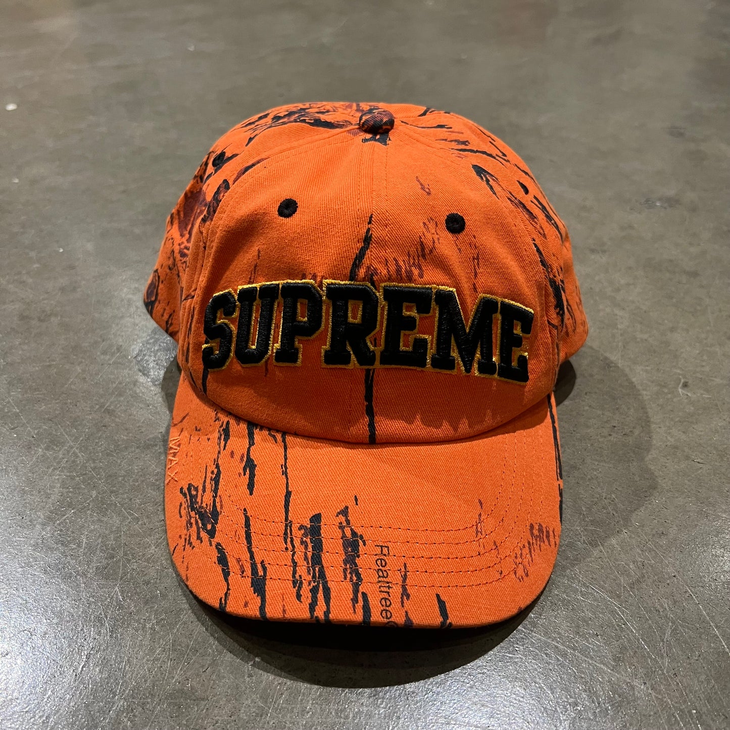 Supreme Orange Camo Hat