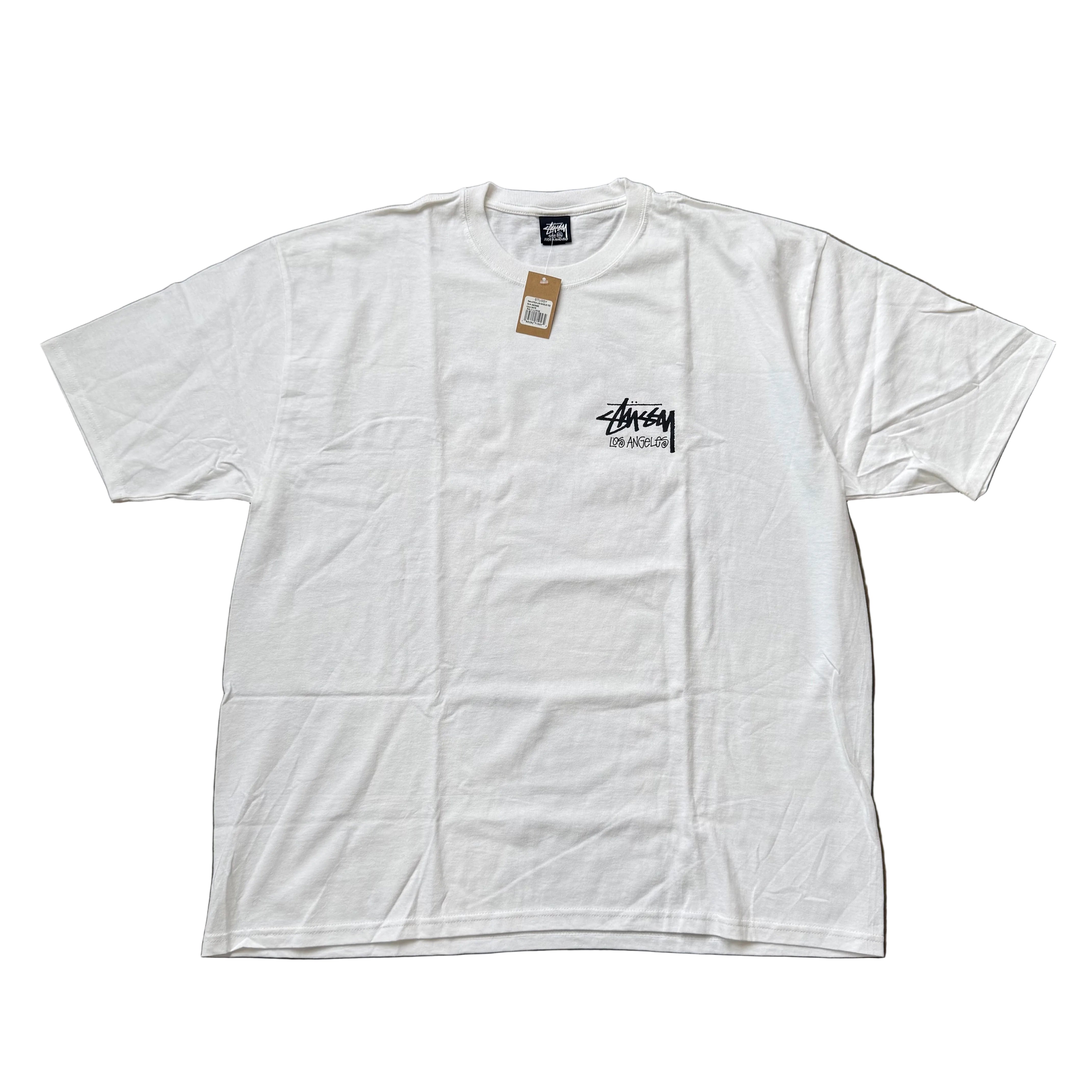 2XL - Stussy Stock Los Angeles Tee 'White' – Varsity Goods Online