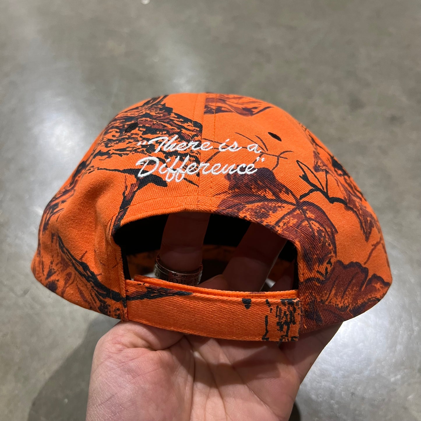 Supreme Orange Camo Hat
