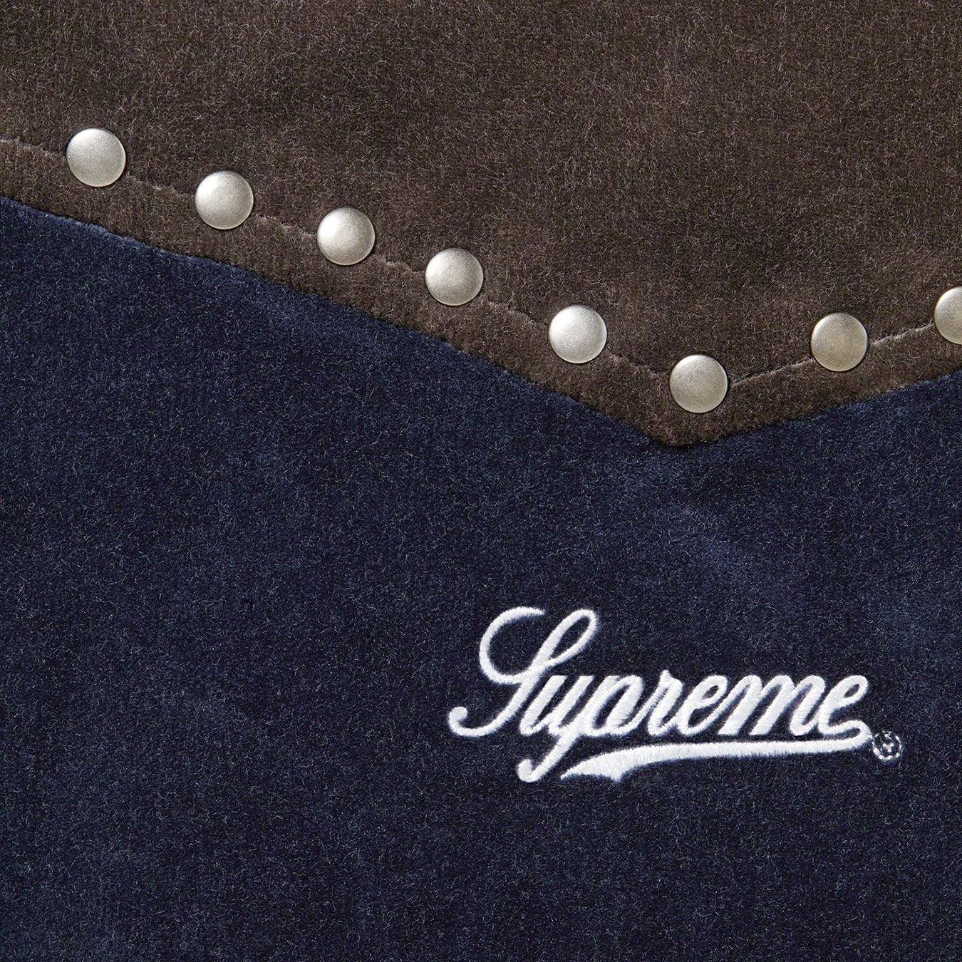 Supreme Studded Velvet Hooded Work Jacket