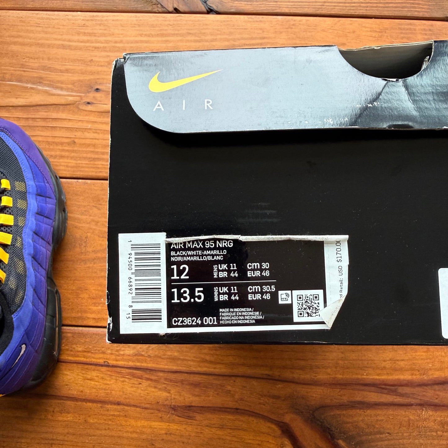 Talla 12 - LeBron James x Air Max 95 NRG 'Home Team' (Usado)