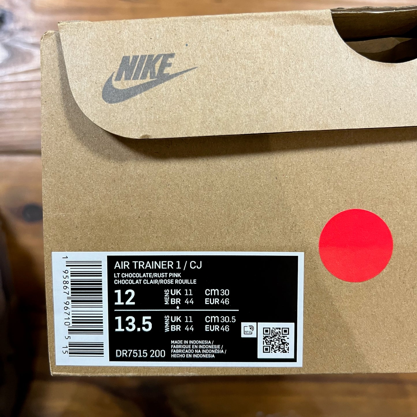 SIZE 12 - Travis Scott x Air Trainer 1 SP 'Chocolate' (Used)