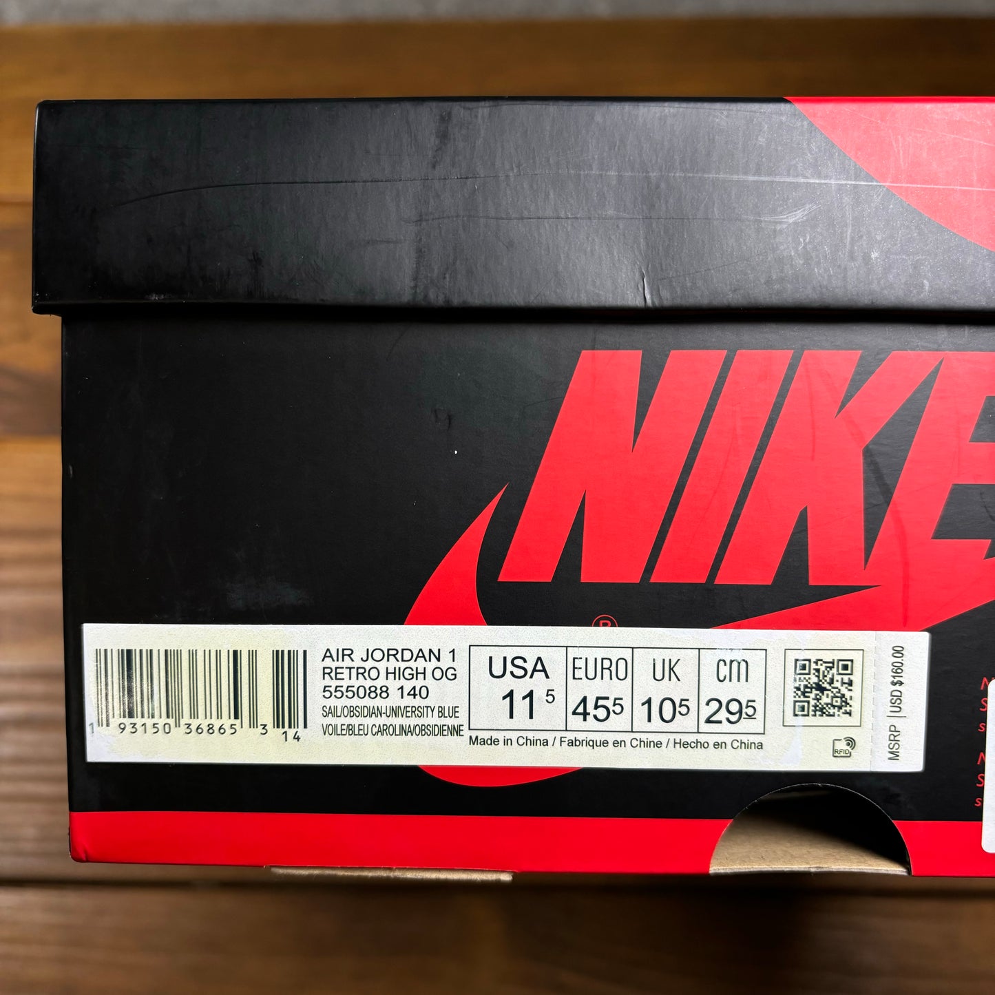 SIZE 11.5 - Jordan 1 Retro High OG 'Obsidian' (Used)