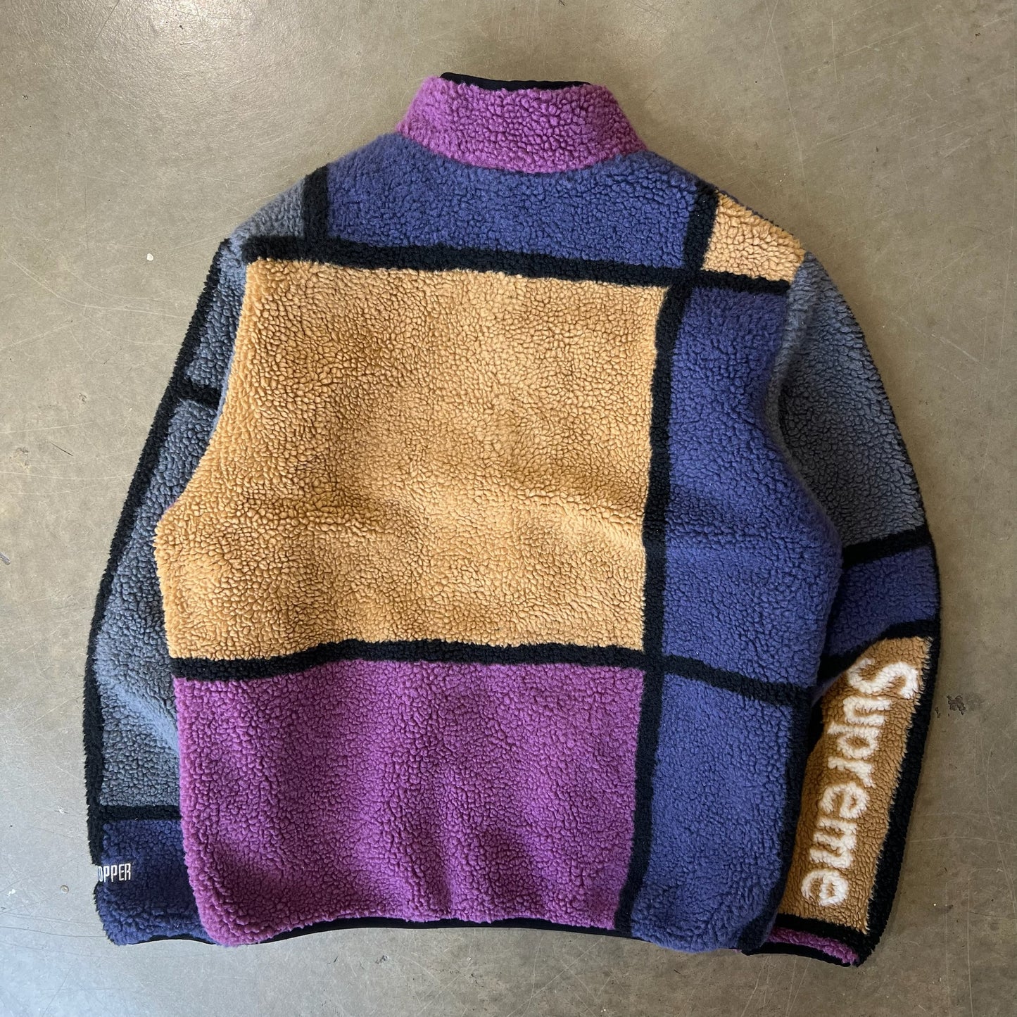 MEDIUM - Supreme Reversible Colorblocked Fleece Jacket (Used)
