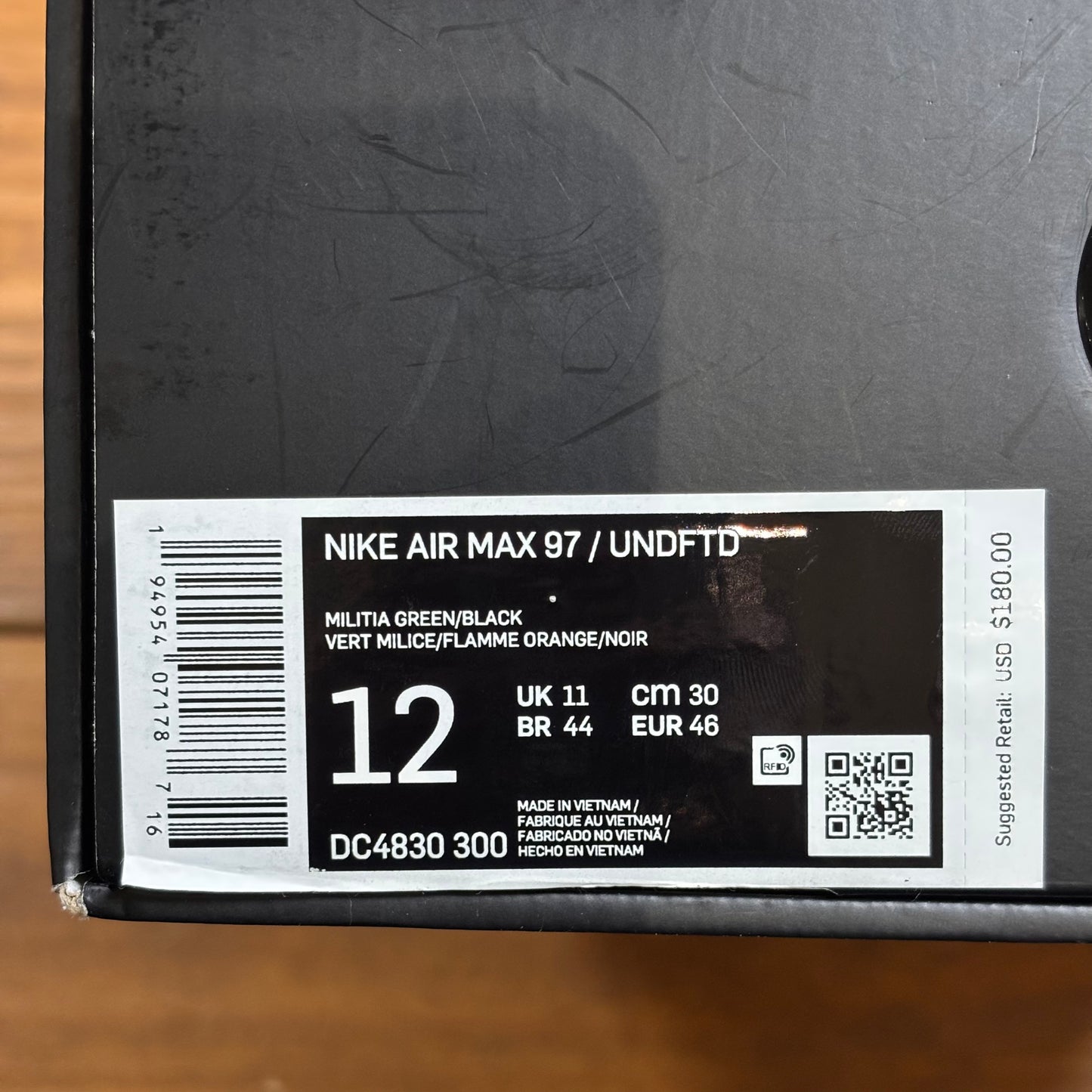 Undefeated x Air Max 97 'Militia Green' (Used)