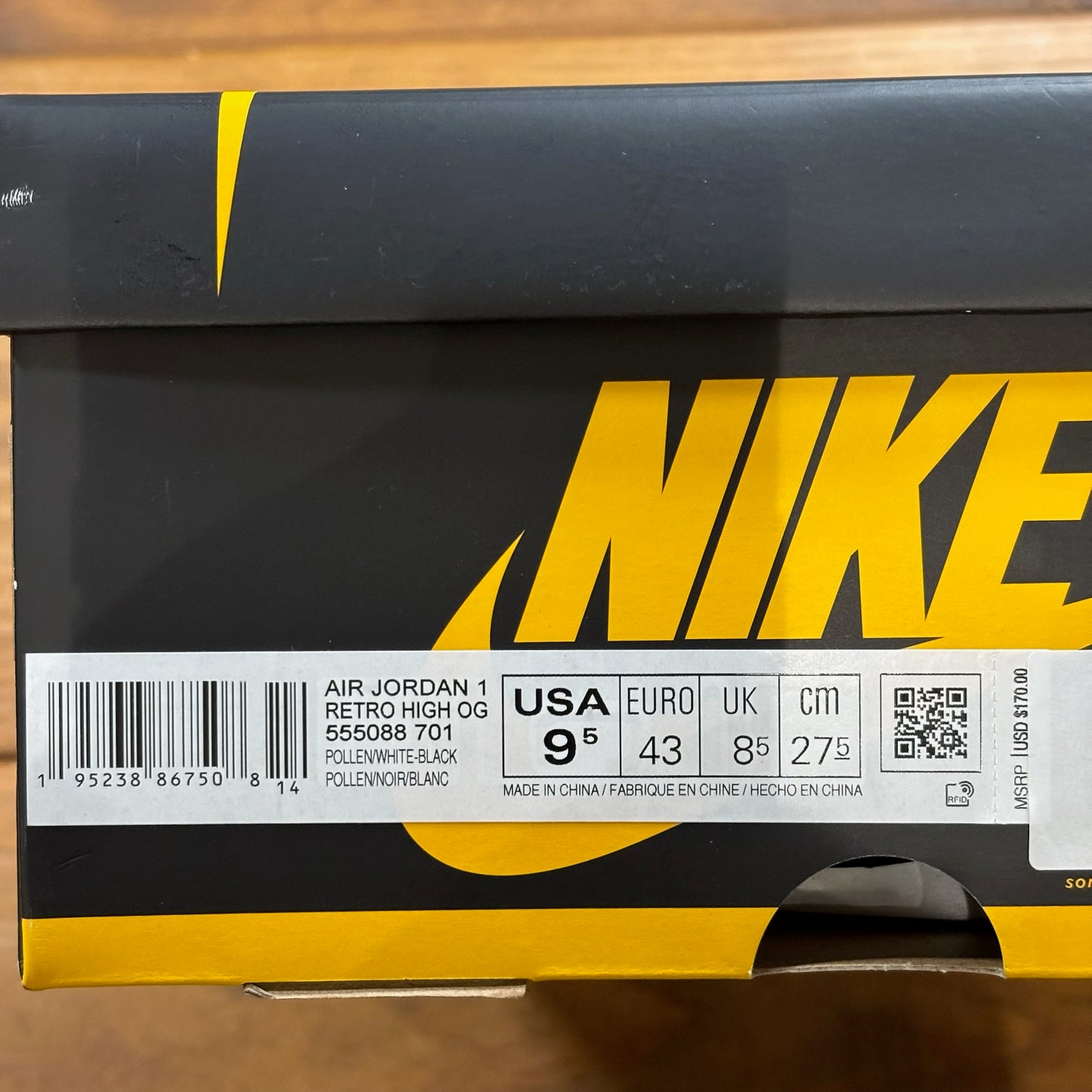 Jordan 1 Retro High OG 'Pollen' (Used)