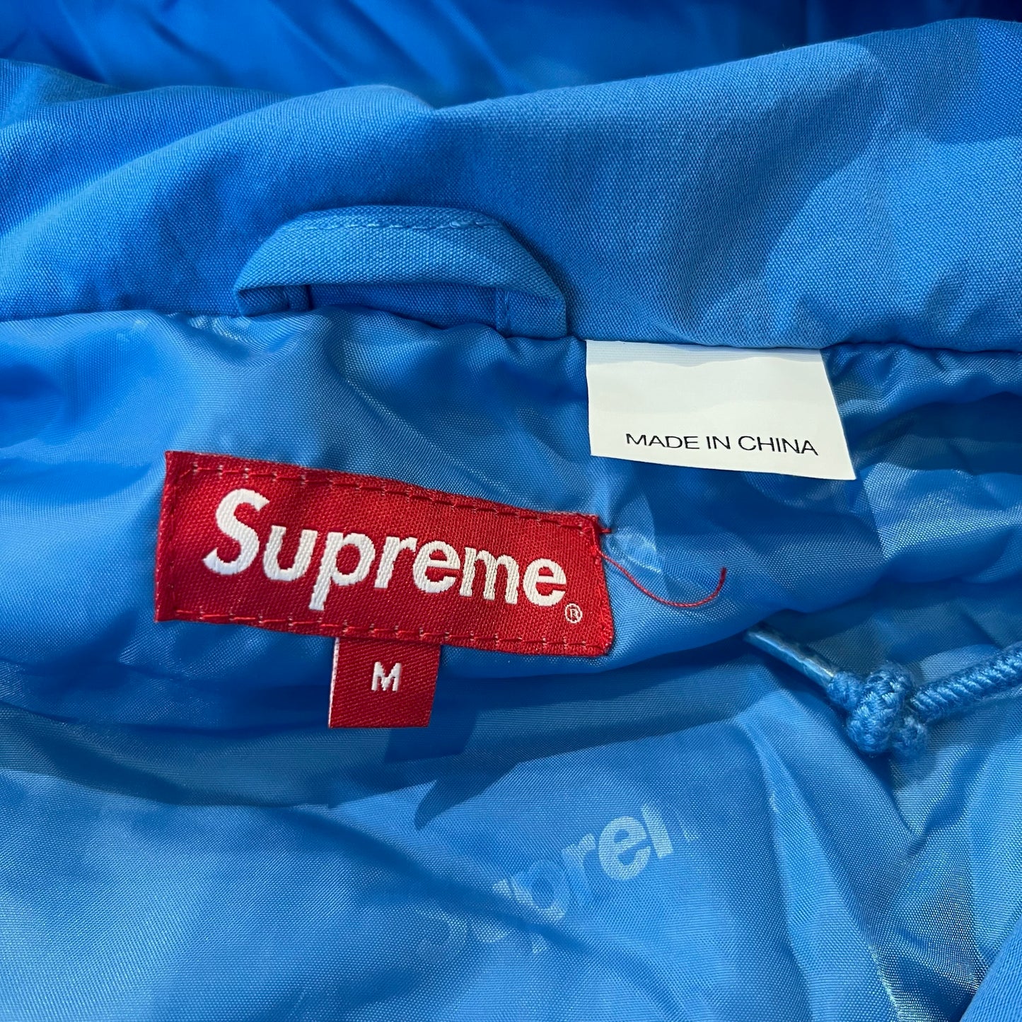 MEDIUM - Supreme Hooded Down Pullover 'Bright Blue' (Used)