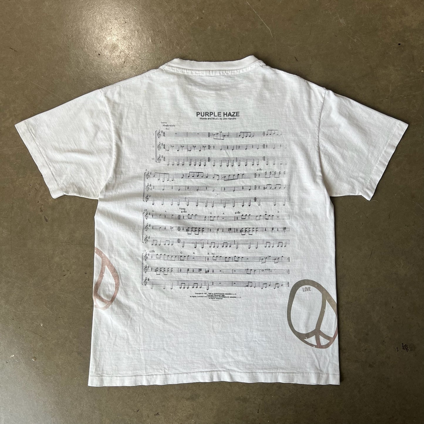 LARGE - Vintage Jimi Hendrix Test Print Tee