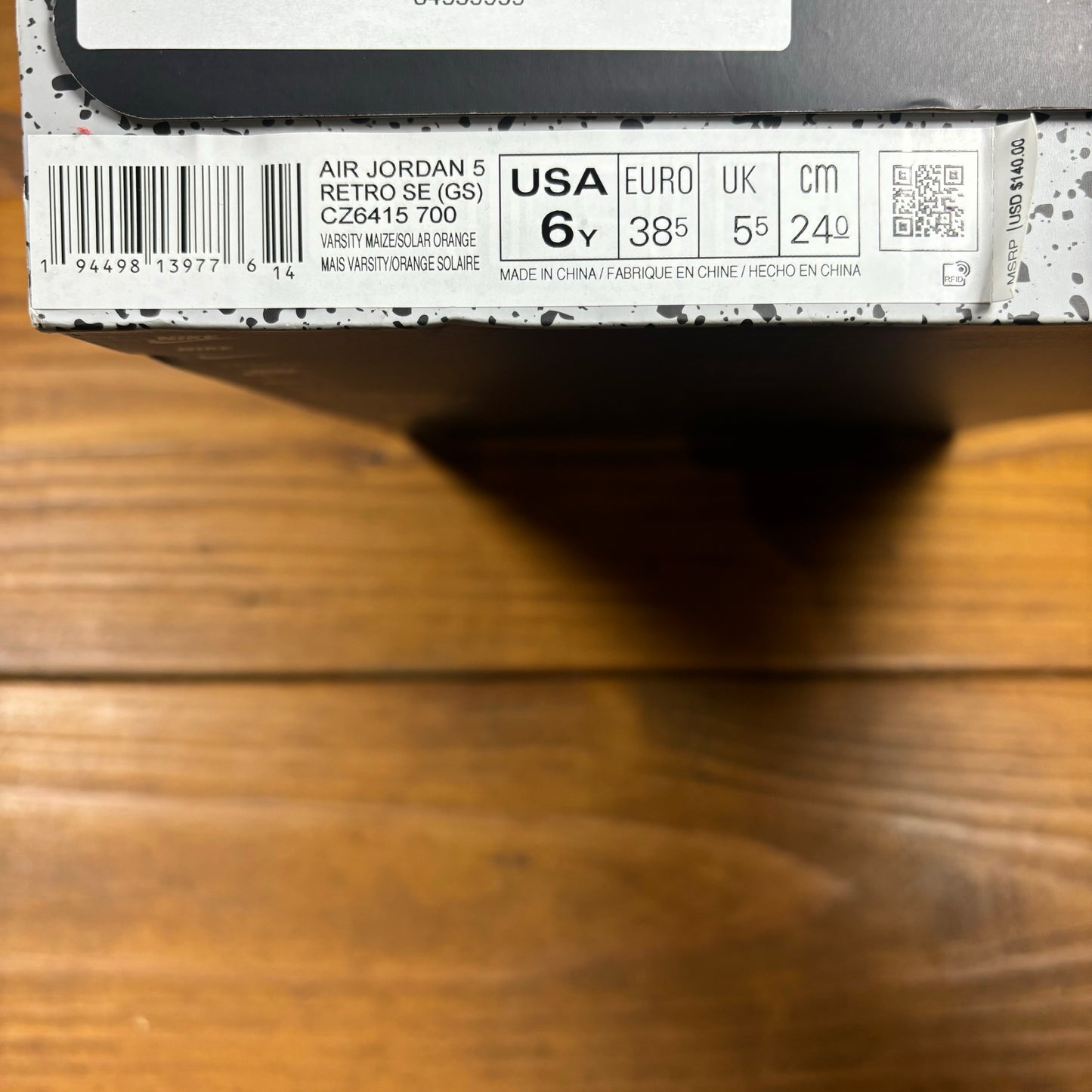 SIZE 6Y - Jordan 5 Retro SE GS 'What The' (Used)