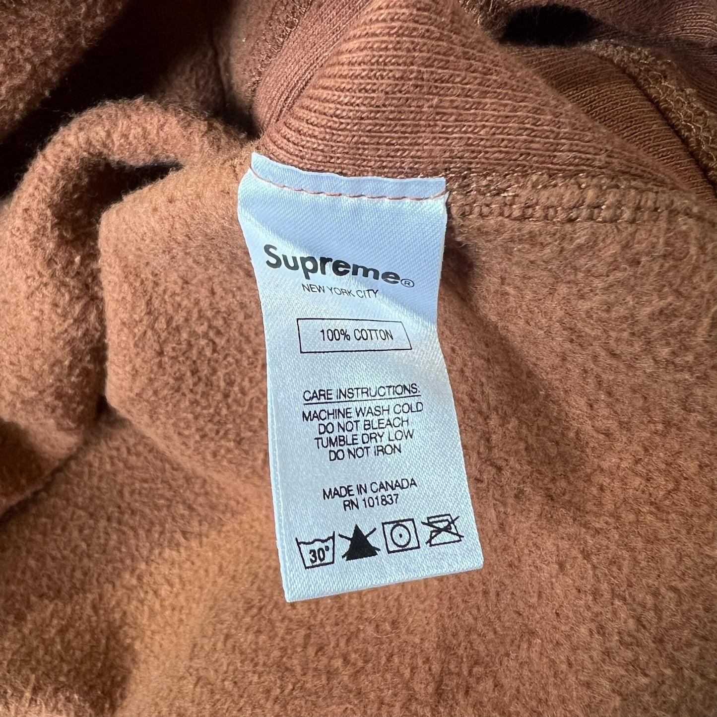 MEDIUM - Supreme Box Logo Hooded Sweatshirt 'Rust'