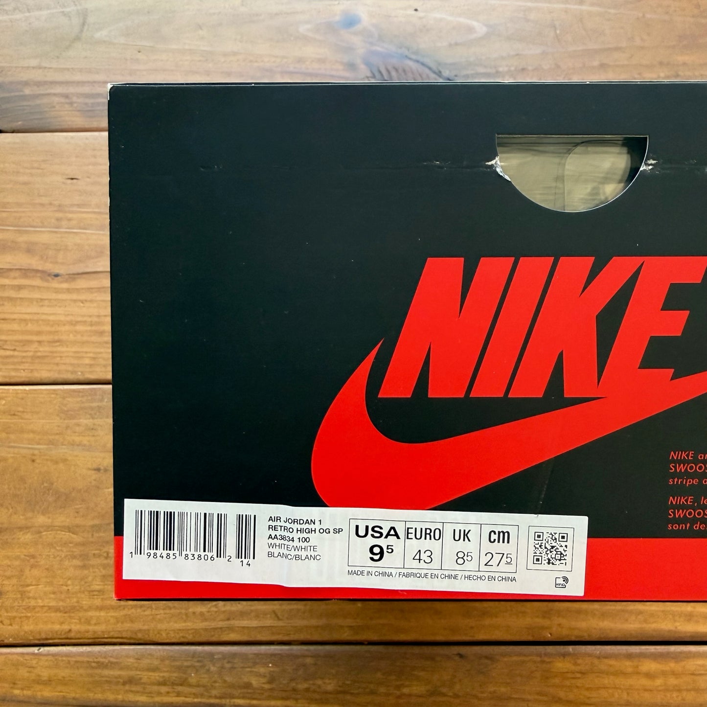 Größe 43 - Virgil Abloh Archive x Jordan 1 Retro High OG 'Alaska' (Gebraucht)