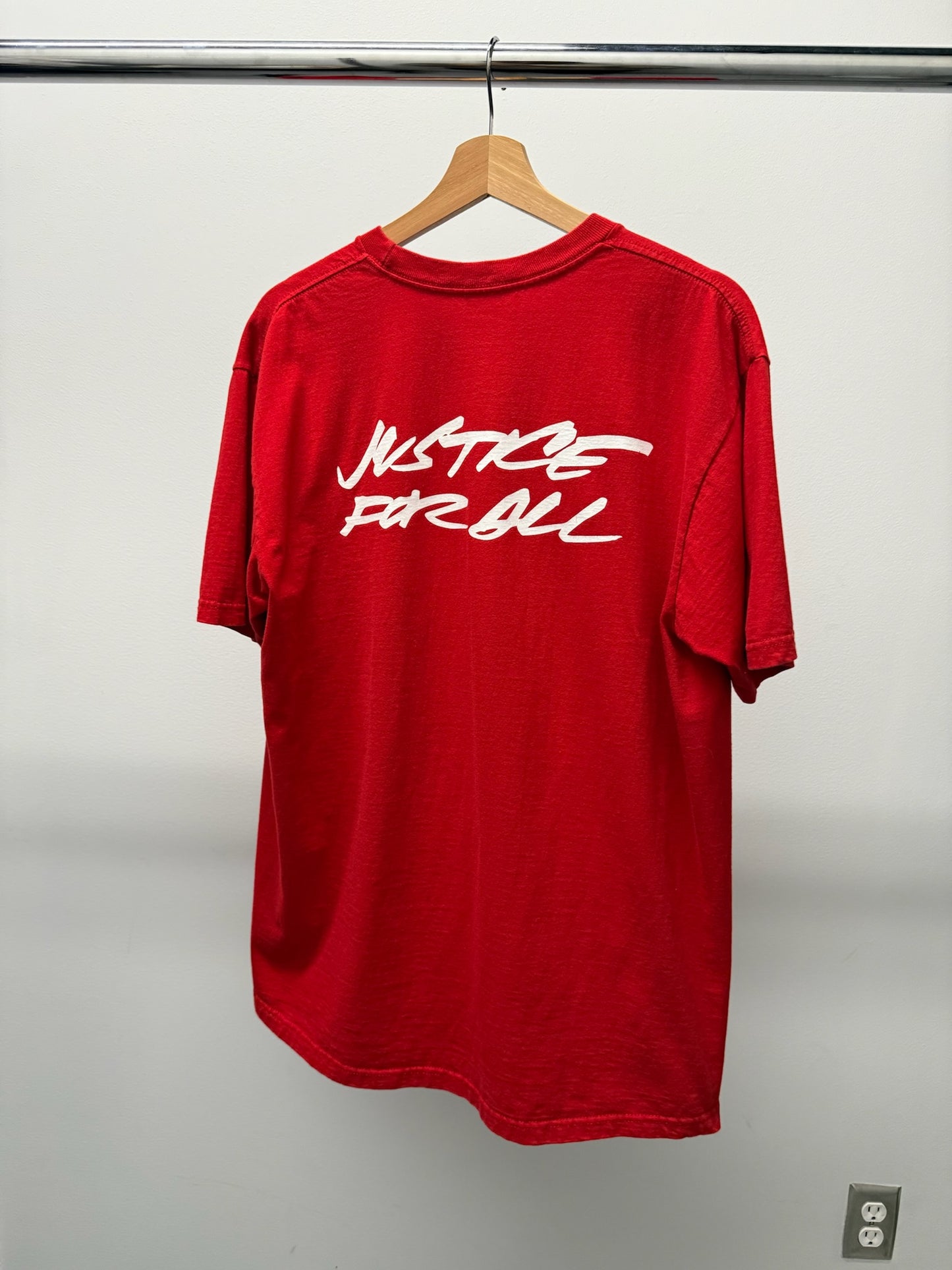 Large - Supreme Futura Logo Tee 'Red' (Pre-Owned)