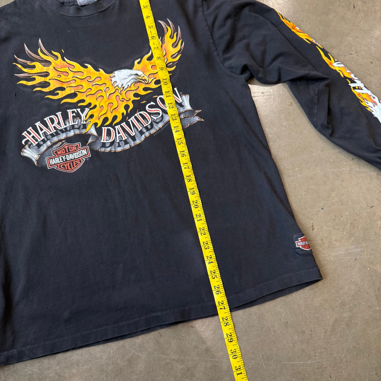 Grande - Camiseta de manga larga "Harley Flame" vintage