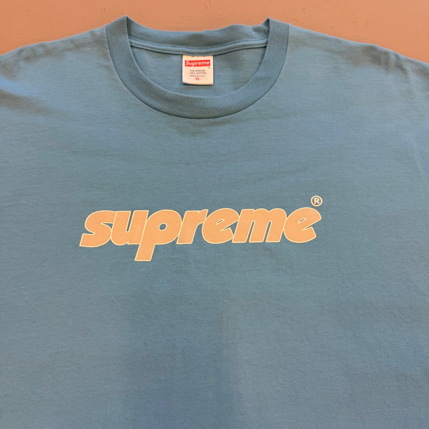 XL - Supreme Pinline Tee 'Bright Blue' (Pre-Owned)