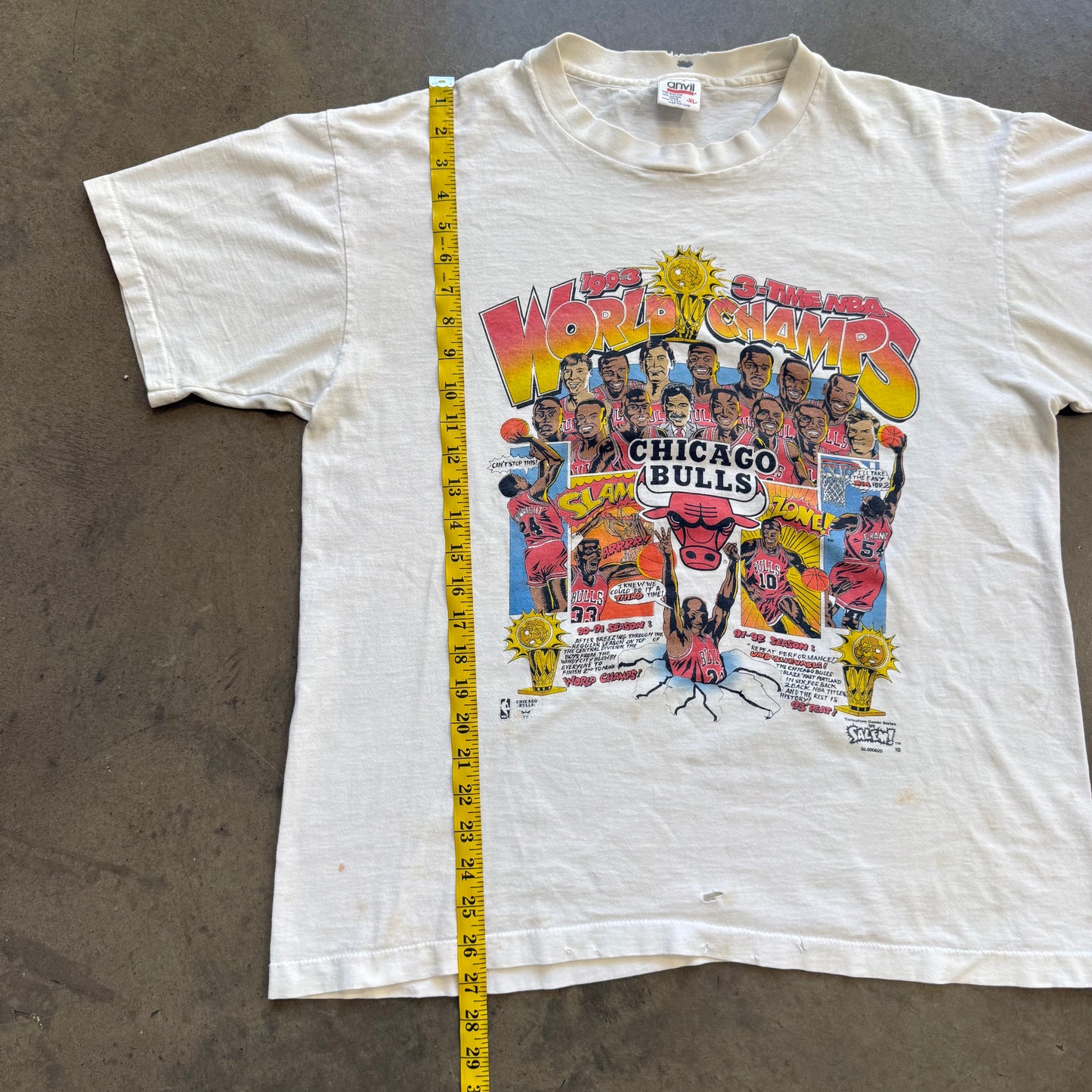XL – Vintage 1993 Bulls World Champs T-Shirt