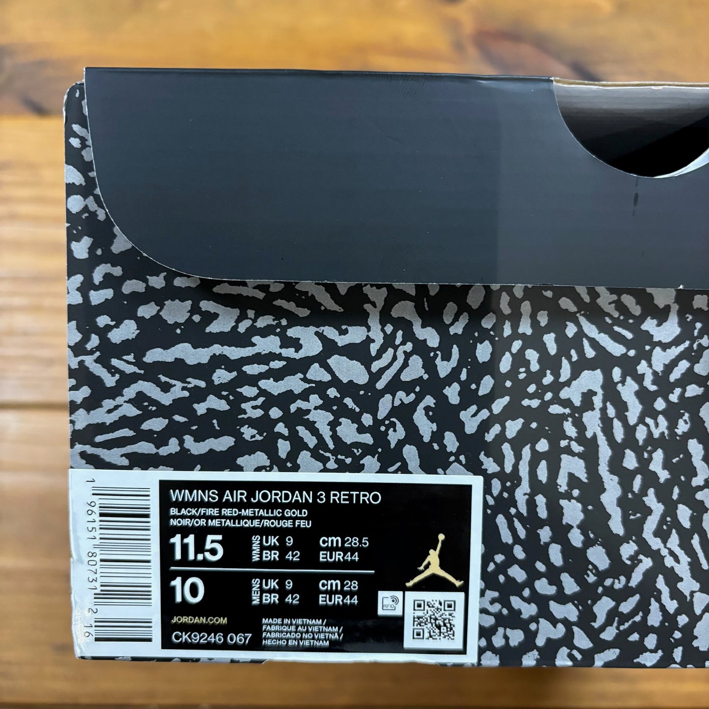 Wmns Jordan 3 Retro 'Black Gold' (Used)