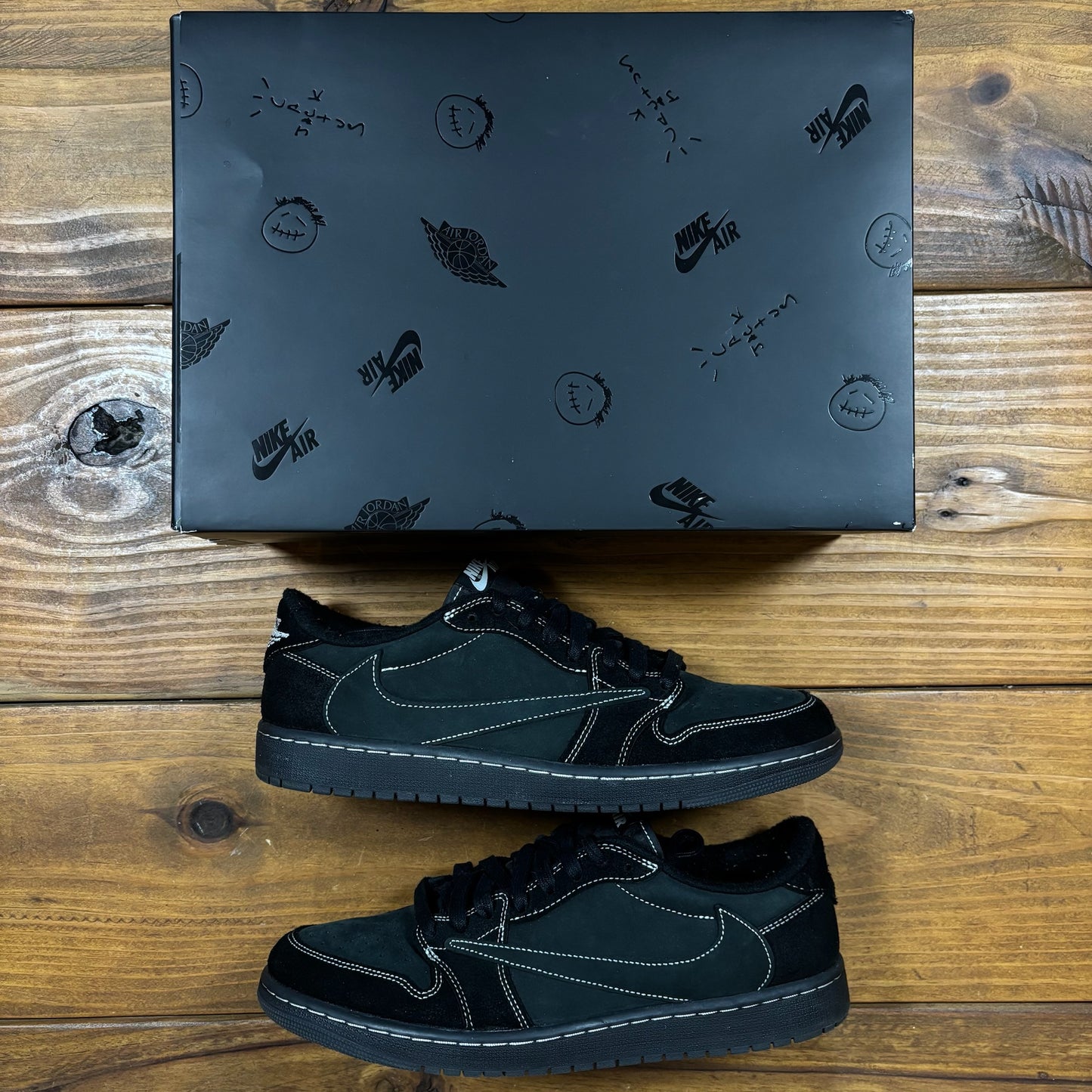 Travis Scott x Jordan 1 Retro Low OG SP 'Black Phantom' (Used)