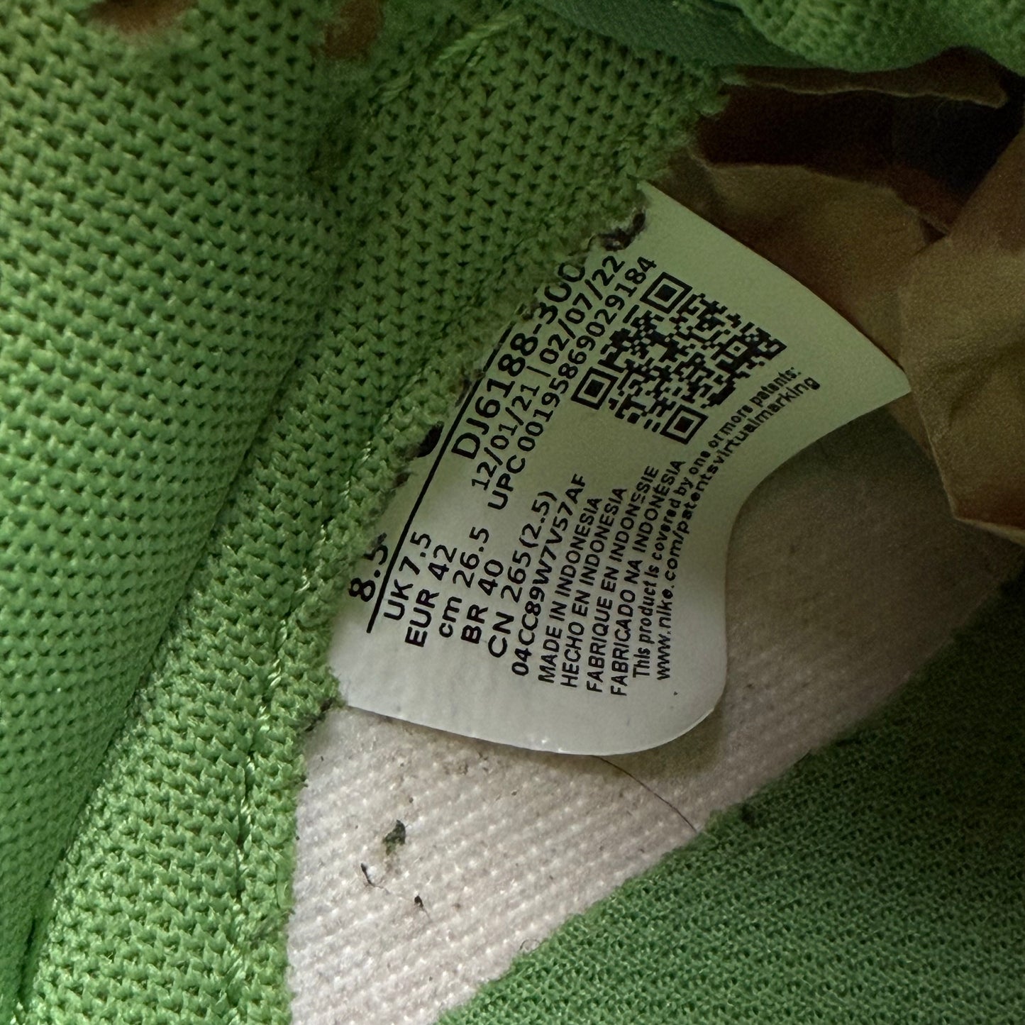 Größe 42.5 - Dunk Low 'Chlorophyll' (Gebraucht/Ohne Karton)
