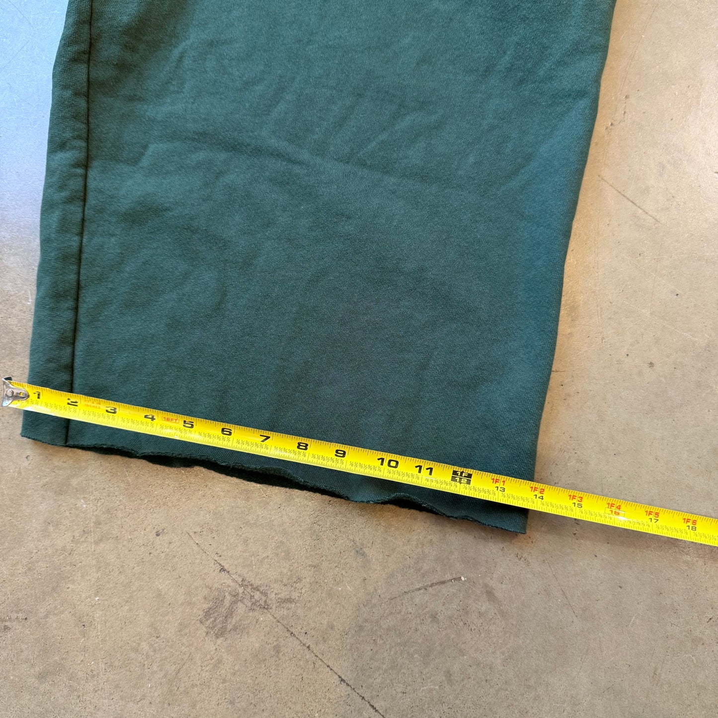 Large - LA Apparel 3/4 Sweatshort 'Ivy Green'