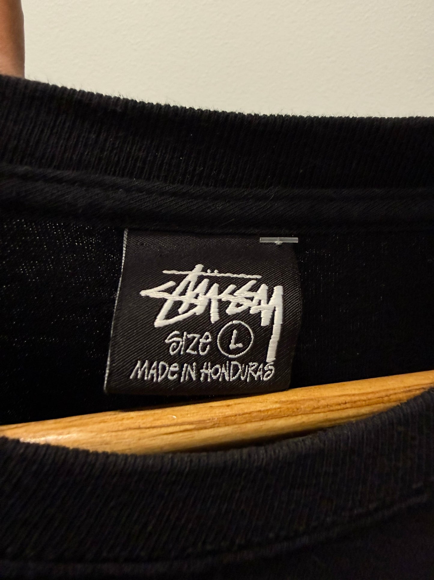 Large - Stussy Logo Longsleeve 'Black' (Pre-Owned)