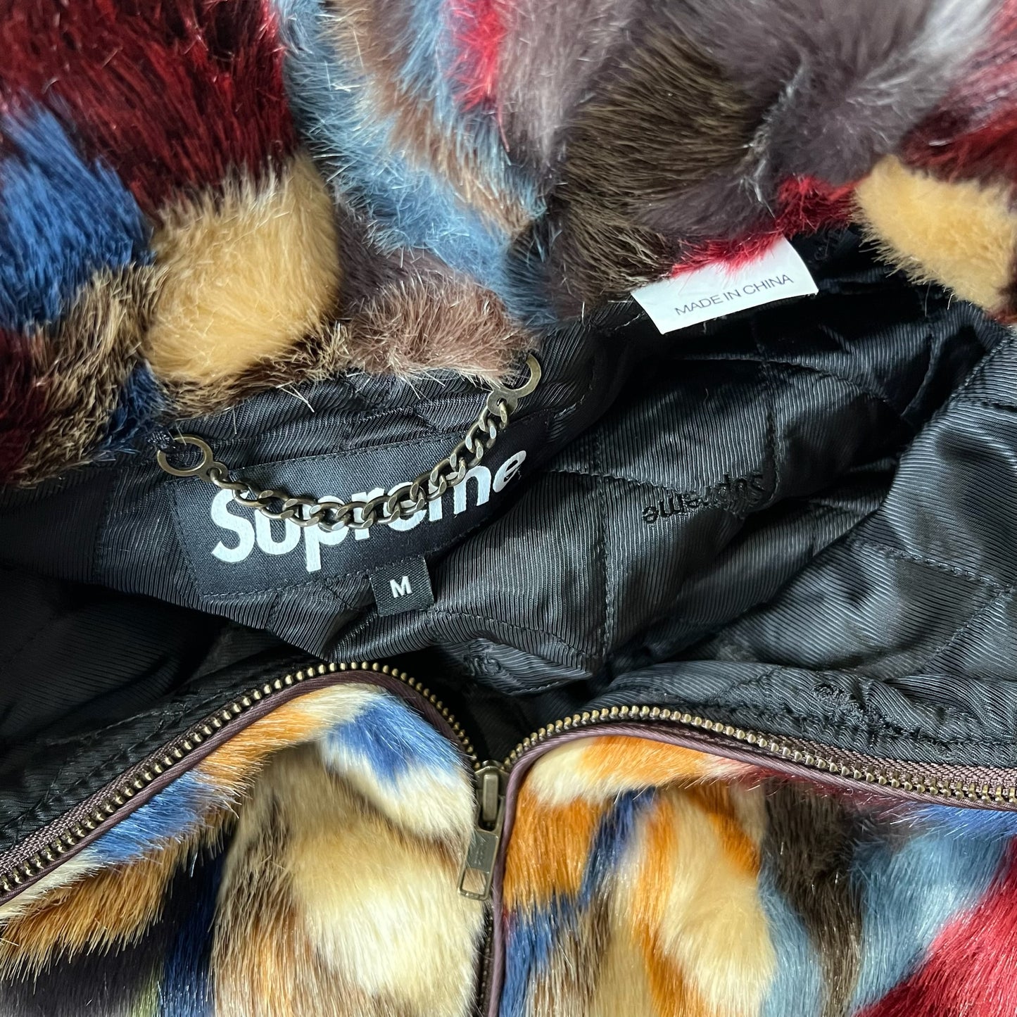 MEDIUM - Supreme Faux Fur Bomber Jacket (Used)