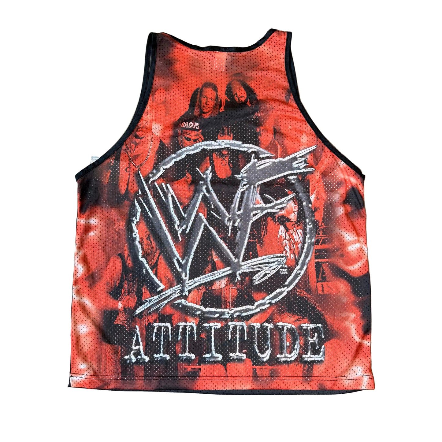 XL – Vintage The Rock Tanktop aus Netzstoff, Jahrgang 1999