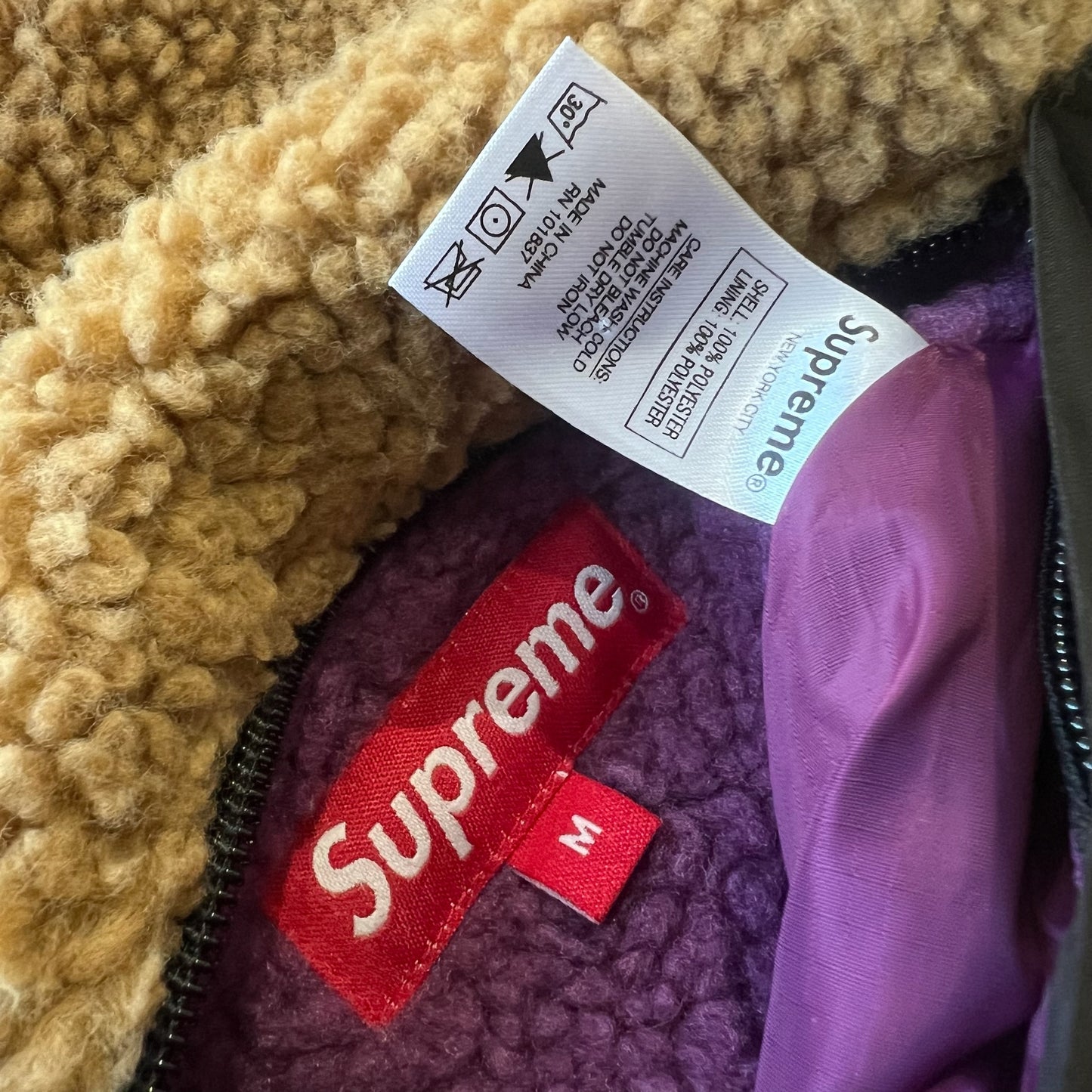MEDIUM - Supreme Reversible Colorblocked Fleece Jacket (Used)