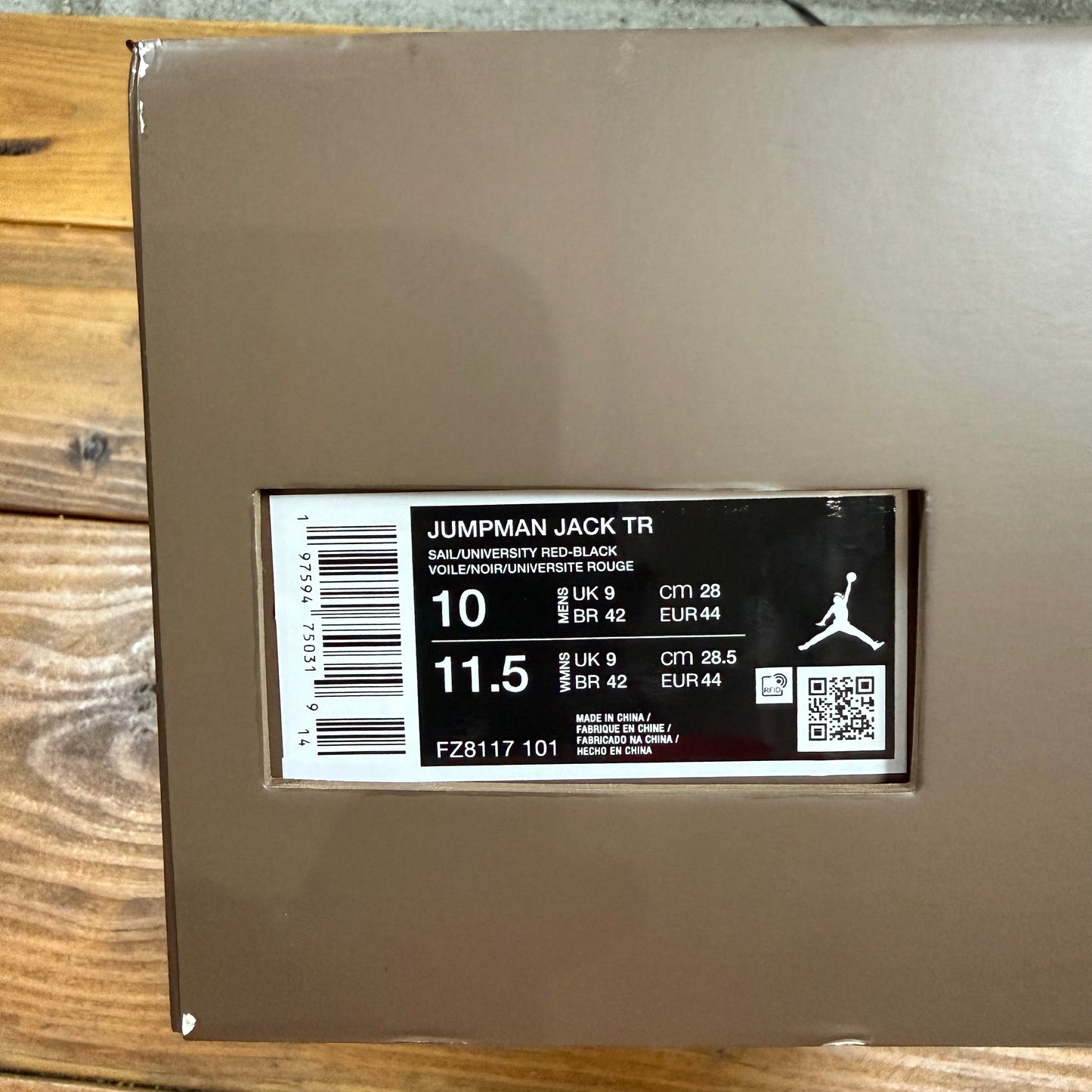 SIZE 10 - Jordan Jumpman Jack TR 'University Red' (Used)