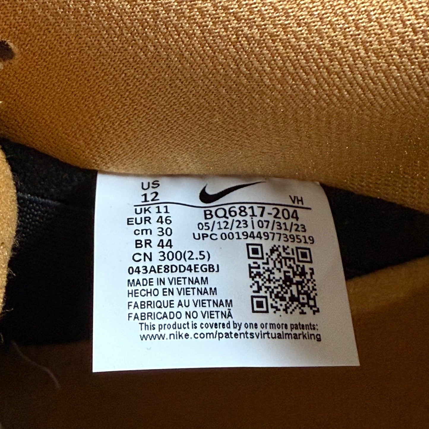SIZE 12 - Dunk Low Pro SB 'Wheat Mocha' (Used)