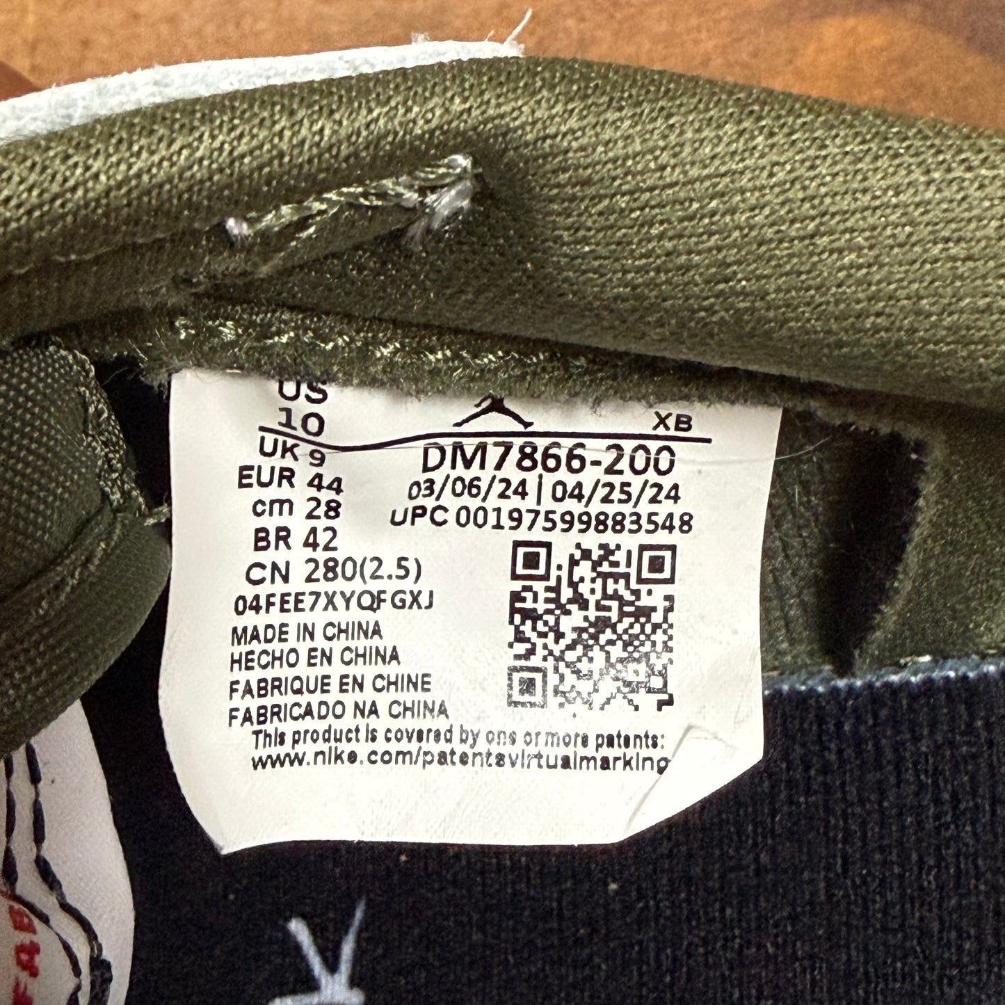 SIZE 10 - Travis Scott x Jordan 1 Low OG SP 'Reverse Olive / Medium Olive' (Used)