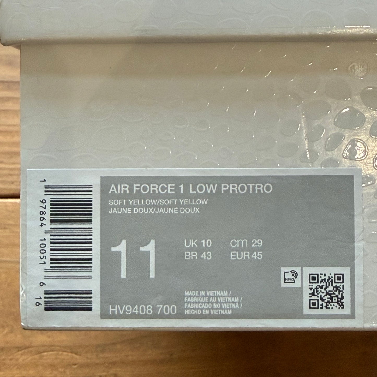 SIZE 11 - Kobe Bryant x Air Force 1 Low Protro 'Mamba Mentality' (Used)