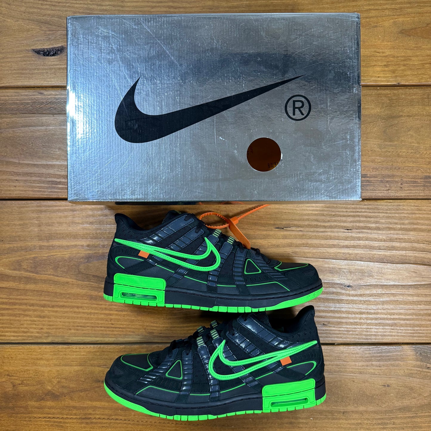 SIZE 13 - Off-White x Air Rubber Dunk 'Green Strike' (Used)