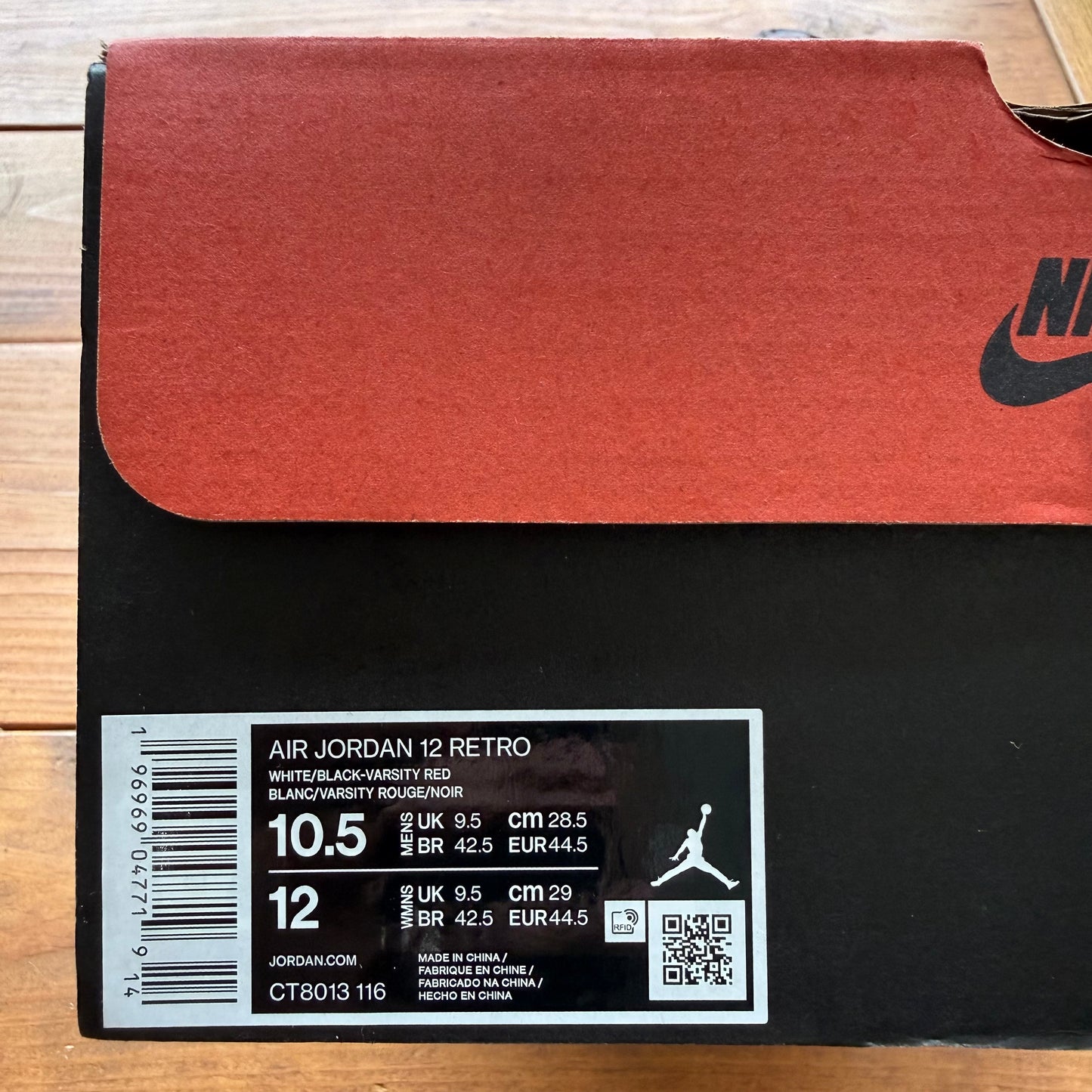 Größe 44.5 - Jordan 12 Retro 'Cherry' 2023 (Gebraucht)