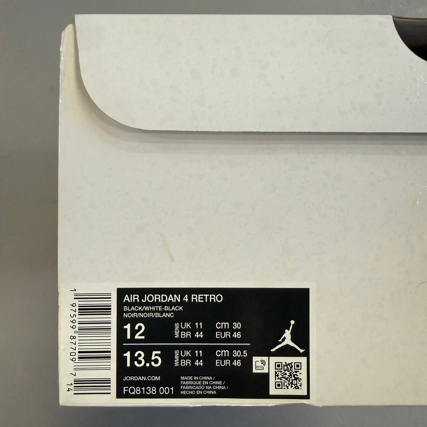 Size 12 - Jordan 4 Retro 'White Thunder' (Used)