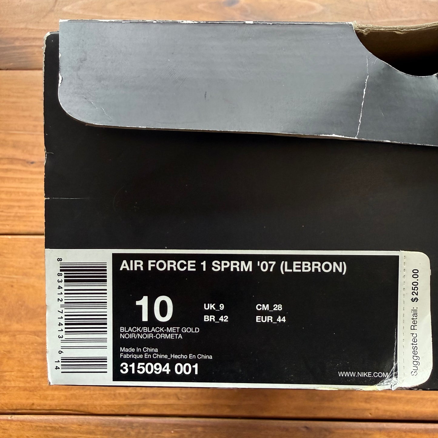 Size 10 - Air Force 1 Supreme 07 LeBron 'New Six' (Used)