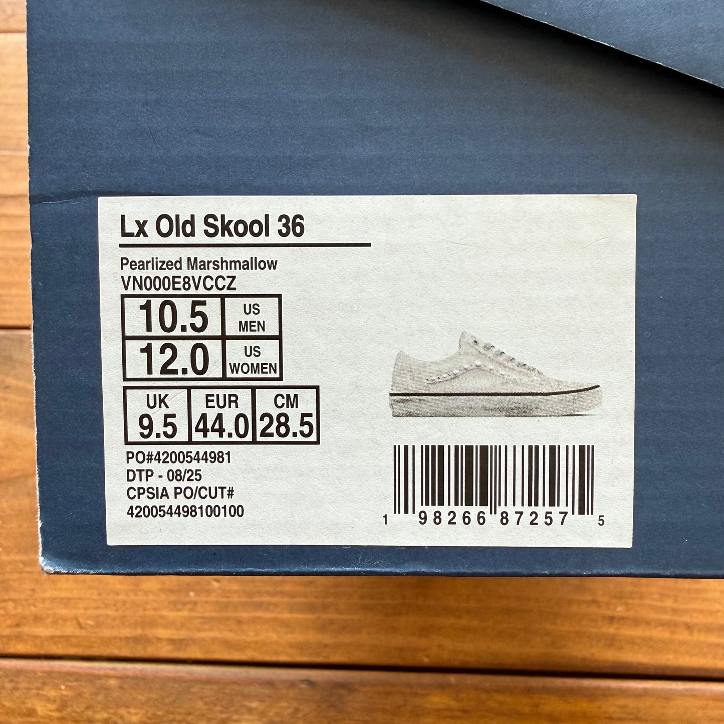 Size 10.5 - Vans Old Skool 36 LX 'Pearlized Pack - Marshmallow' (Used)