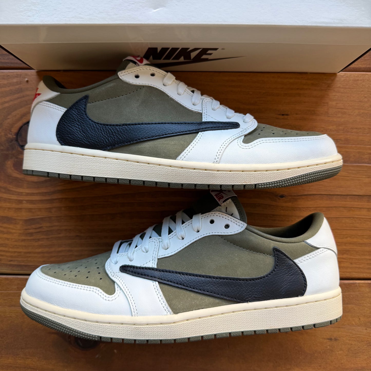 SIZE 11 - Travis Scott x Jordan 1 Low OG SP 'Reverse Olive / Medium Olive' (Used)