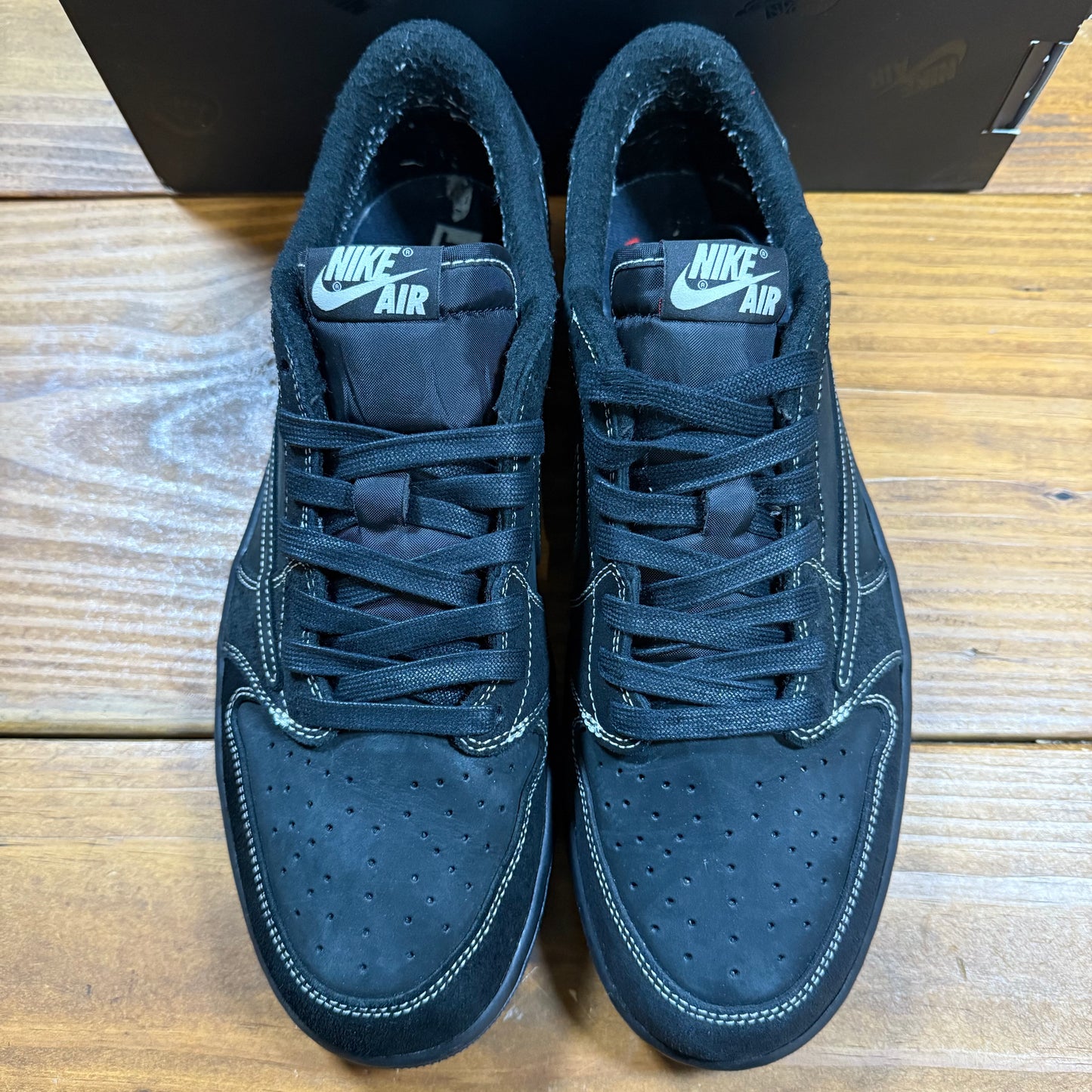 SIZE 13 - Travis Scott x Jordan 1 Retro Low OG SP 'Black Phantom' (Used)