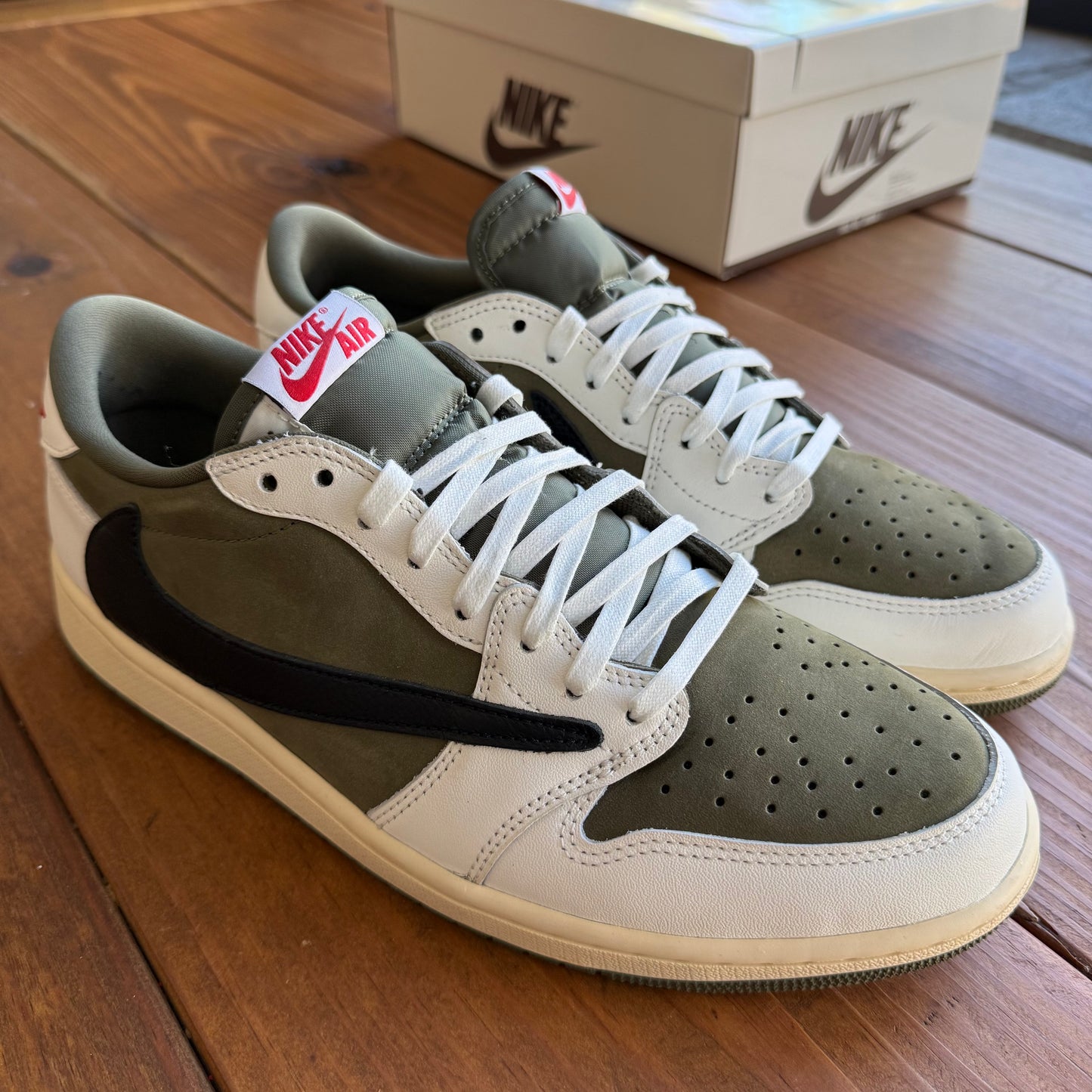 SIZE 11 - Travis Scott x Jordan 1 Low OG SP 'Reverse Olive / Medium Olive' (Used)