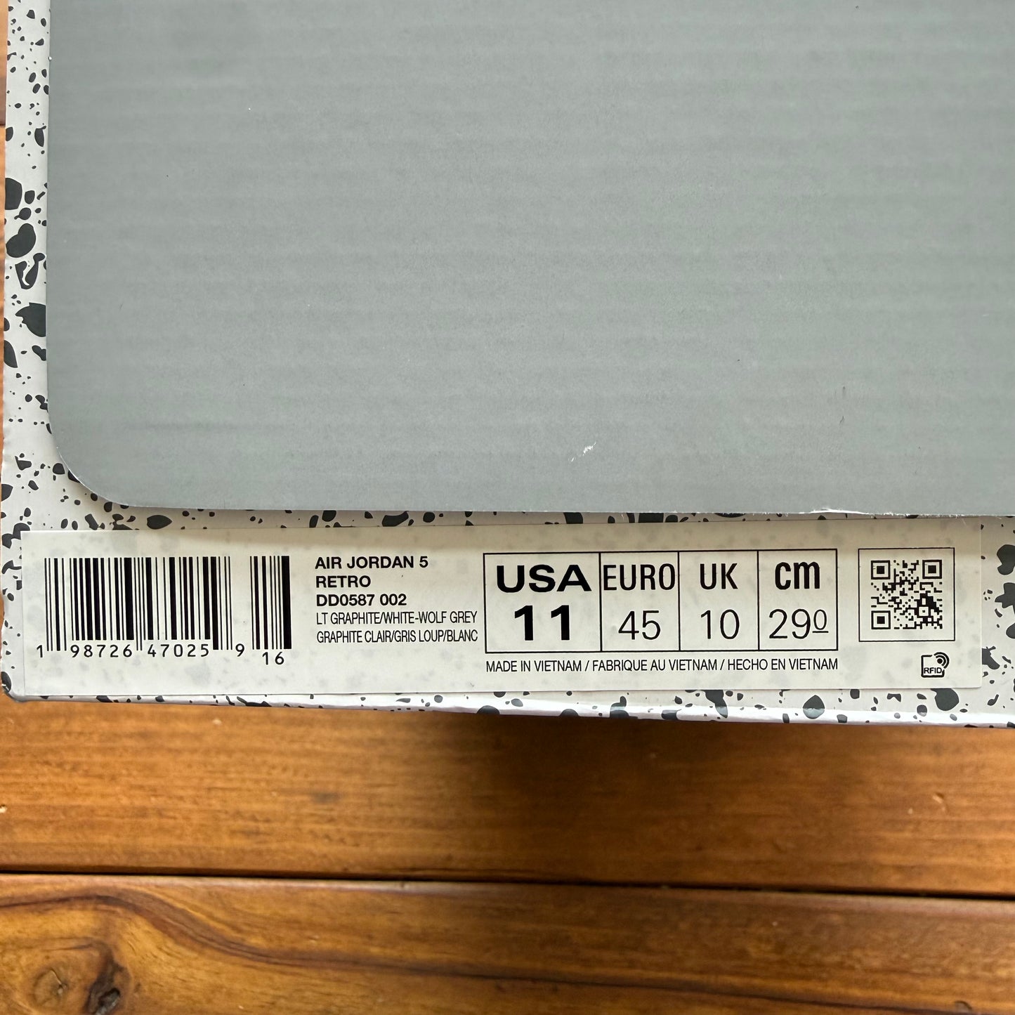 Size 11 - Jordan 5 Retro 'Wolf Grey' 2026 (Used/Missing Lacelocks)