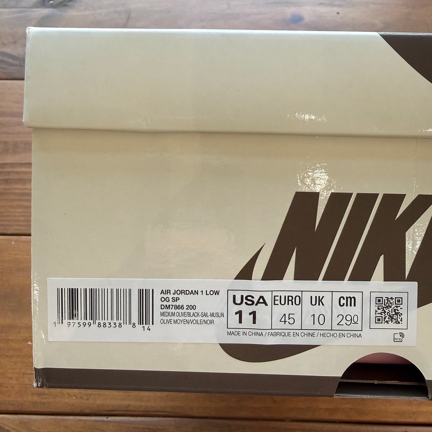 SIZE 11 - Travis Scott x Jordan 1 Low OG SP 'Reverse Olive / Medium Olive' (Used)