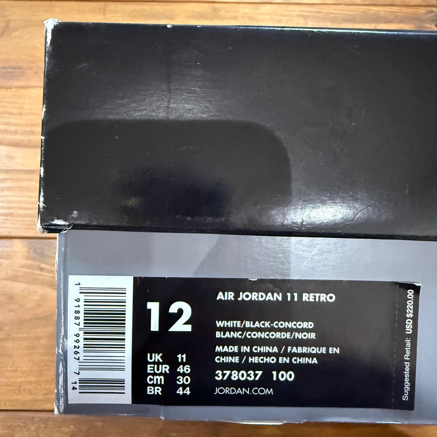 SIZE 12 - Jordan 11 Retro 'Concord' 2018 (Used)