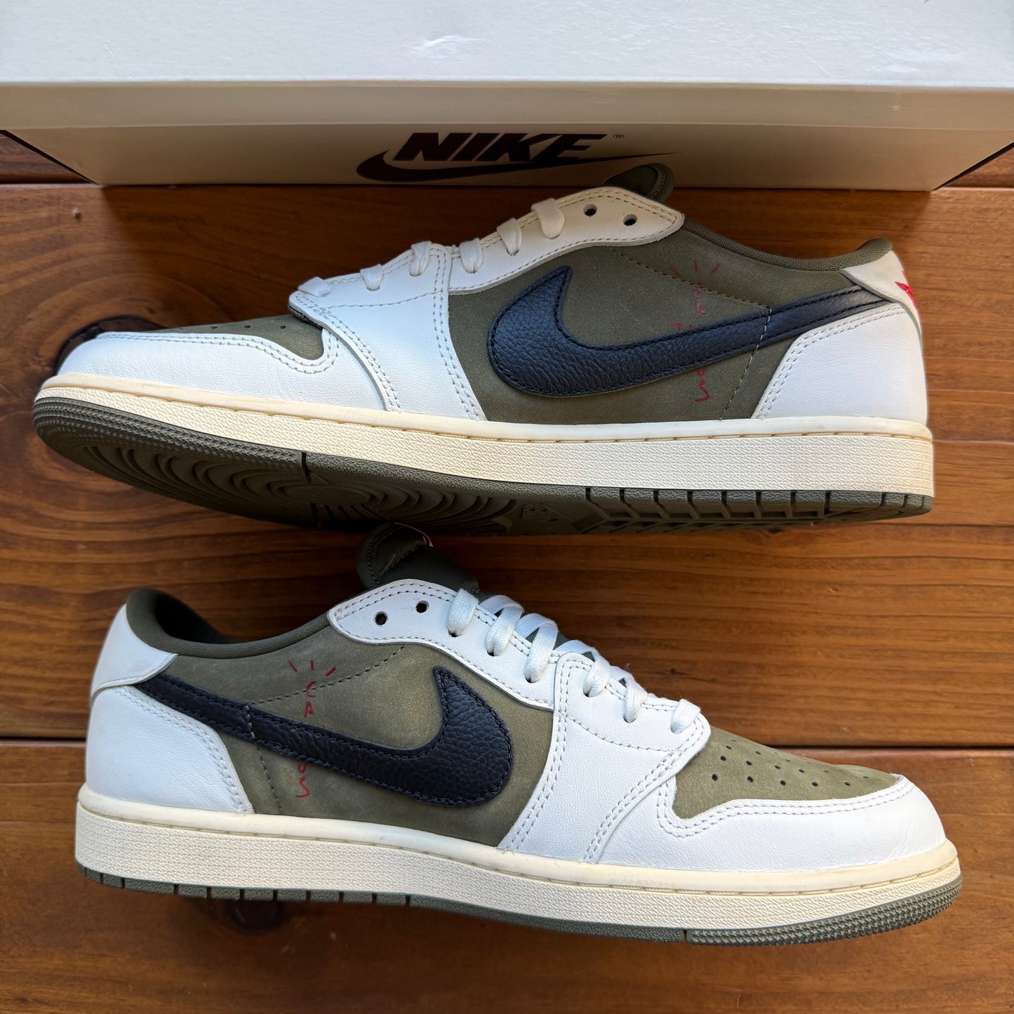 SIZE 11 - Travis Scott x Jordan 1 Low OG SP 'Reverse Olive / Medium Olive' (Used)