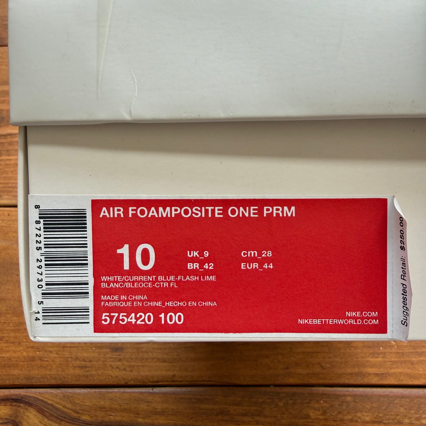Size 10 - Air Foamposite One PRM 'Weatherman' (Used)